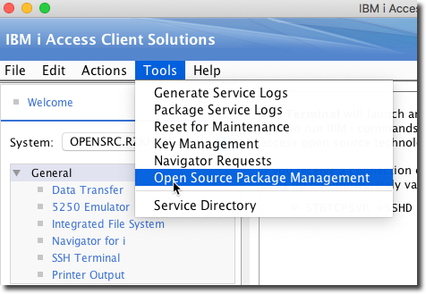 ibm i access client solutions plugin